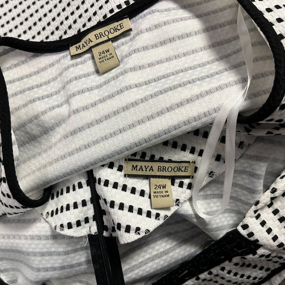 Maya Brooke Women's Sleeveless Dress and 3/4 Sleeve Jacket 2-Pc Set - Size 24W - Picture 8 of 8